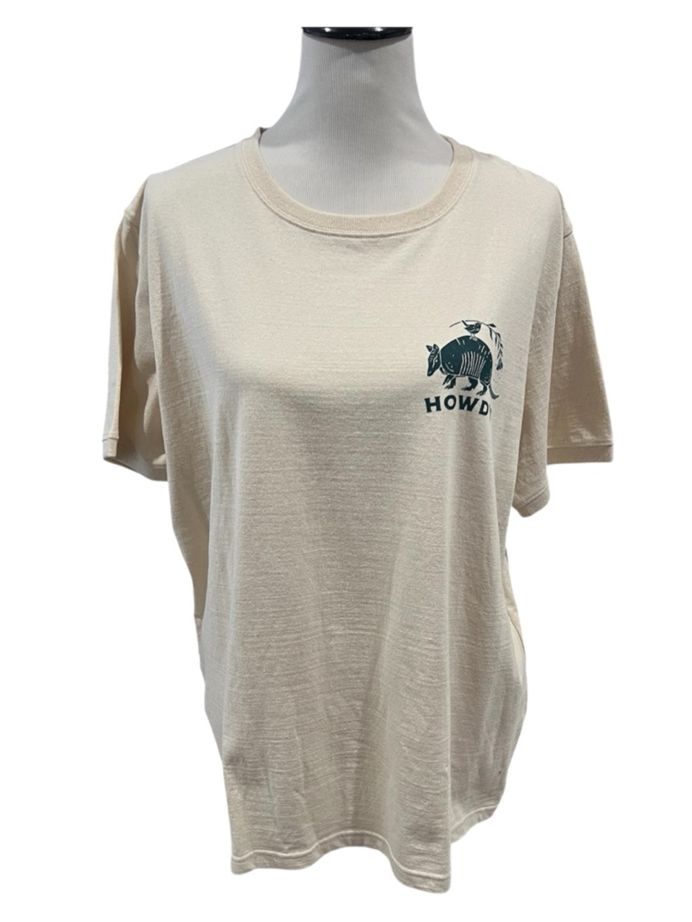 Christy Dawn Farm to Closet Rare Howdy Armadillo Regenerative Cotton T-Shirt XL - Picture 2 of 8